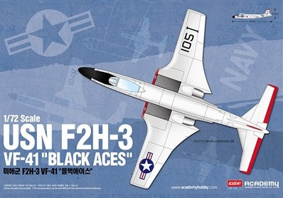 Academy 12548 1:72 USN F2H-3 VF-41 Black Aces Military Aircraft Plane Model Kit
