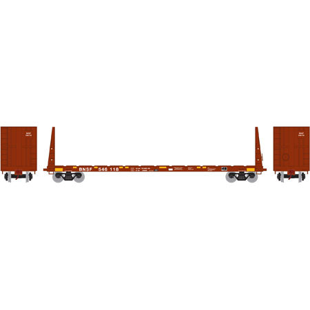 Athearn 87723 HO Burlington Northern Santa Fe 60' Bulkhead Flat RTR #546118