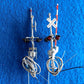 NJ International 1166 HO Scale Right Hand Drop Crossing Gate Signal (Pack of 2)