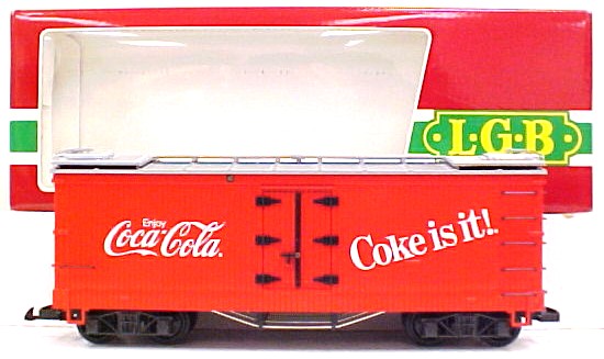 LGB 4072 G Scale Coca-Cola "Coke is It!" Reefer Car - Plastic Wheels LN/Box