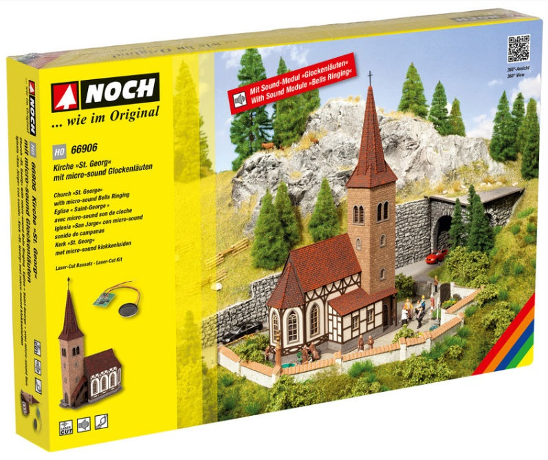 Noch 66906 HO Church withRinging Bells