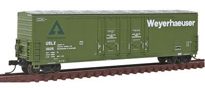 Atlas 50001424 N Weyerhaeuser USLX Evans 53' Double Plug-Door Boxcar #3026
