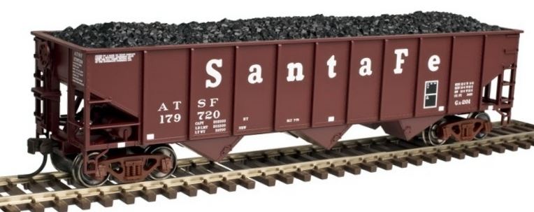 Atlas 20003854 HO Santa Fe AAR 70-Ton 3-Bay Open Hopper Car (Set of 3)
