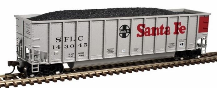 Atlas 20004046 HO Atchison Topeka Santa Fe Aluminum Coal Gondola Car #143045