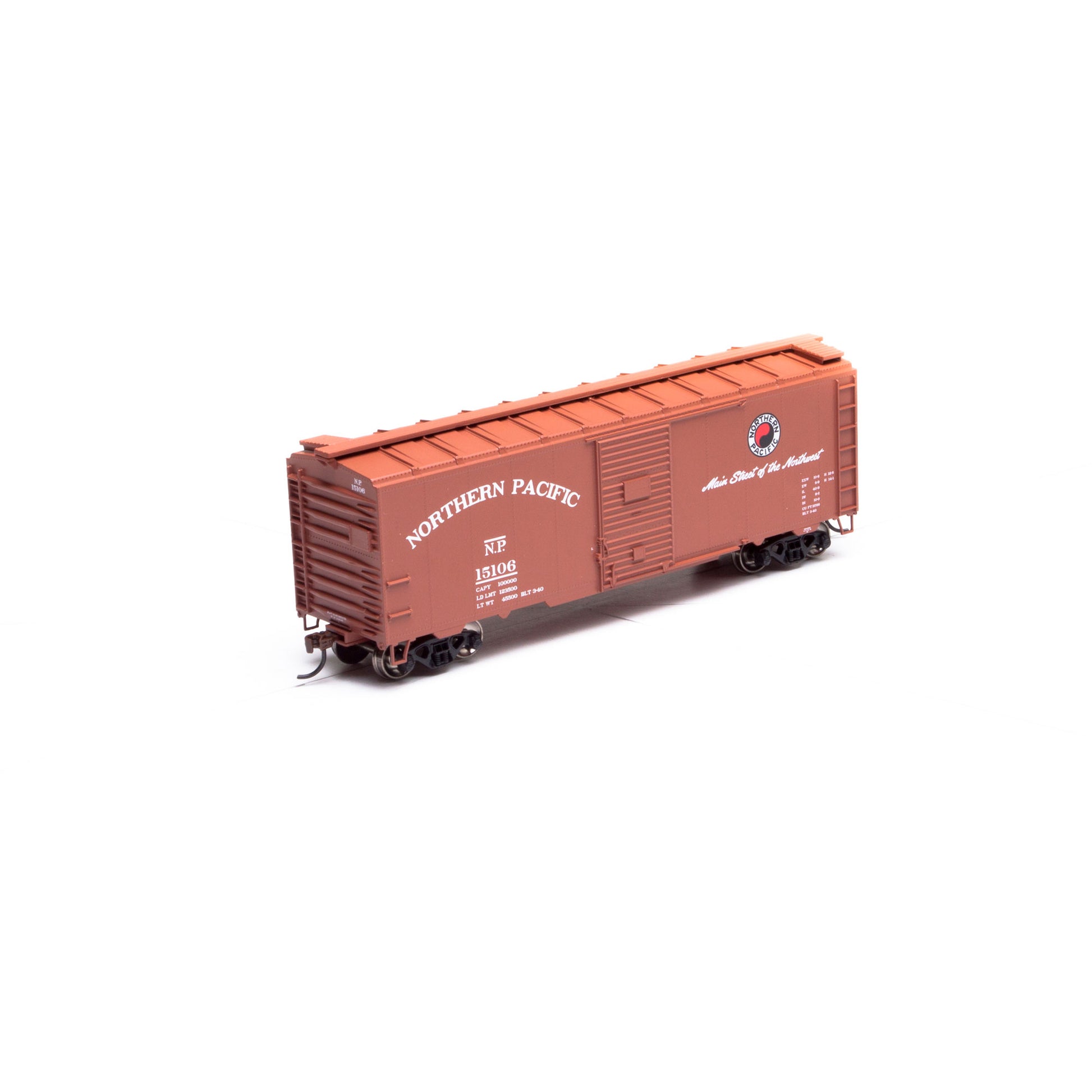 Athearn 73524 HO Northern Pacific 40' Youngstown Door Boxcar RTR #15106
