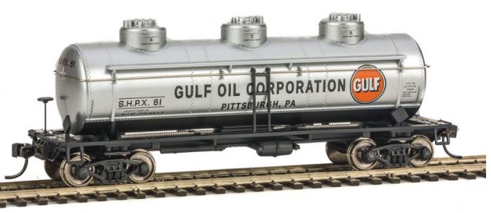 Walthers 910-1113 HO Gulf Oil Corporation SHPX 36' 3-Dome Tank Car #61
