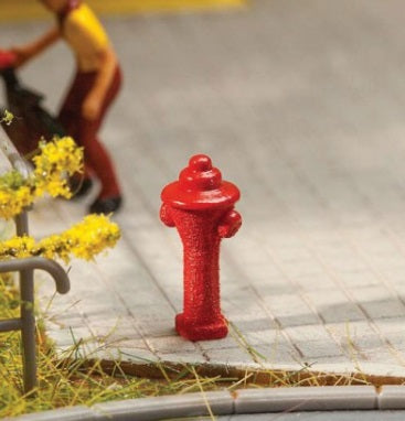 Walthers 949-4143 HO Scale Red Fire Hydrants (Pack of 10)