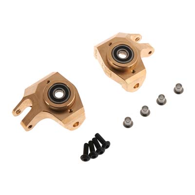 HOT-RACING, INC SCXT21HM Brass Heavy Metal HD Bearing Front Knuckle SCX II