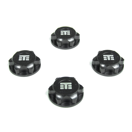 Tekno RC TKR5116B 17mm Aluminum T Logo Covered Serrated Wheel Nut (Pack of 4)