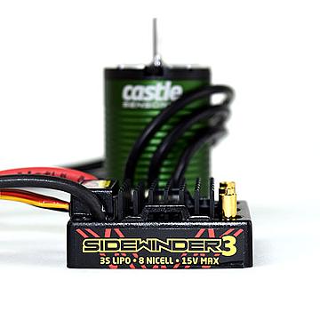 Castle Creations 010011505 SV3 Waterproof ESC 1406-4600 Sensored Motor Combo