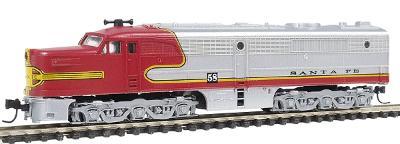 Con-Cor 202102 N Santa Fe Warbonnet PA-1 Dummy Diesel Locomotive w/Light #58