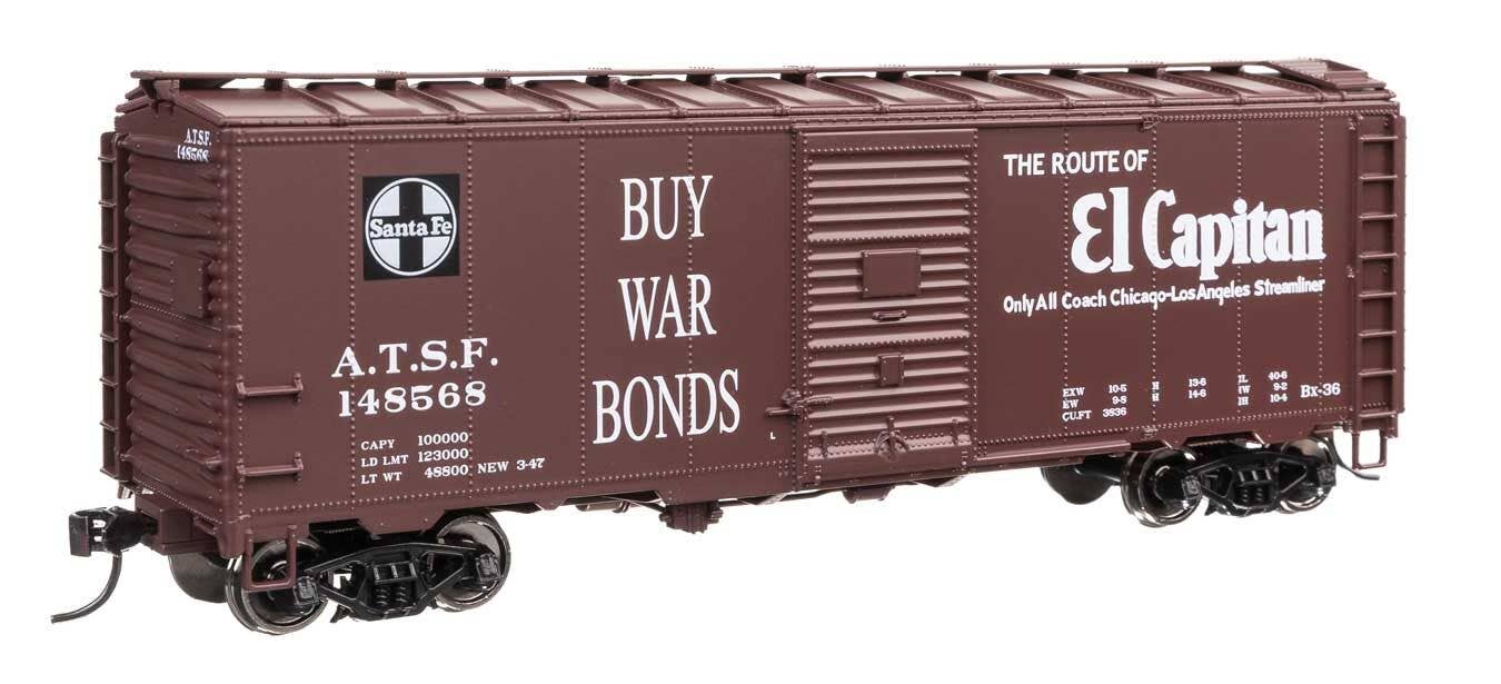 Walthers 910-2743 HO Santa Fe 40' AAR Modified 1937 Boxcar Ready to Run #148568