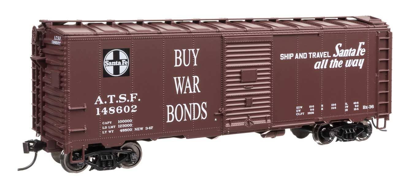 Walthers 910-2744 HO Santa Fe 40' AAR Modified 1937 Boxcar Ready to Run #148602