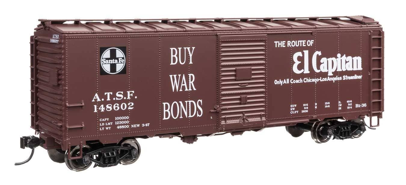 Walthers 910-2744 HO Santa Fe 40' AAR Modified 1937 Boxcar Ready to Run #148602