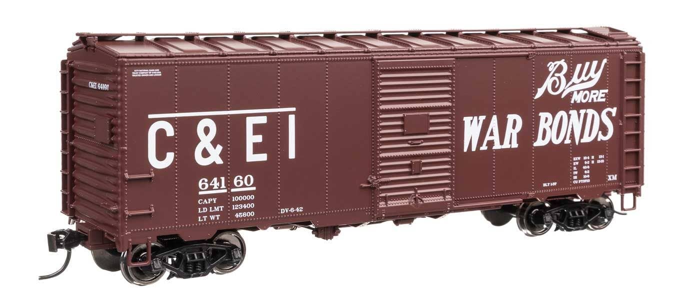 Walthers 910-2745 HO C&EI 40' AAR Modified 1937 Boxcar Ready to Run #64160