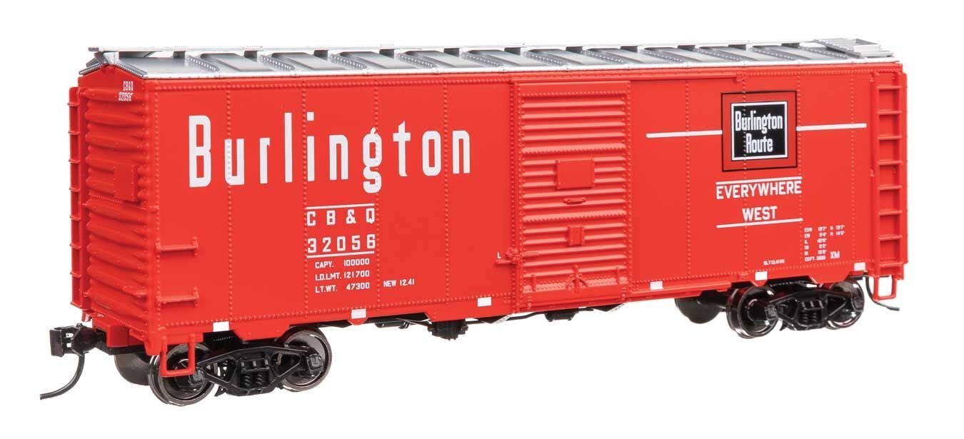 Walthers 910-2748 HO CB&Q 40' AAR Modified 1937 Boxcar Ready to Run #32056