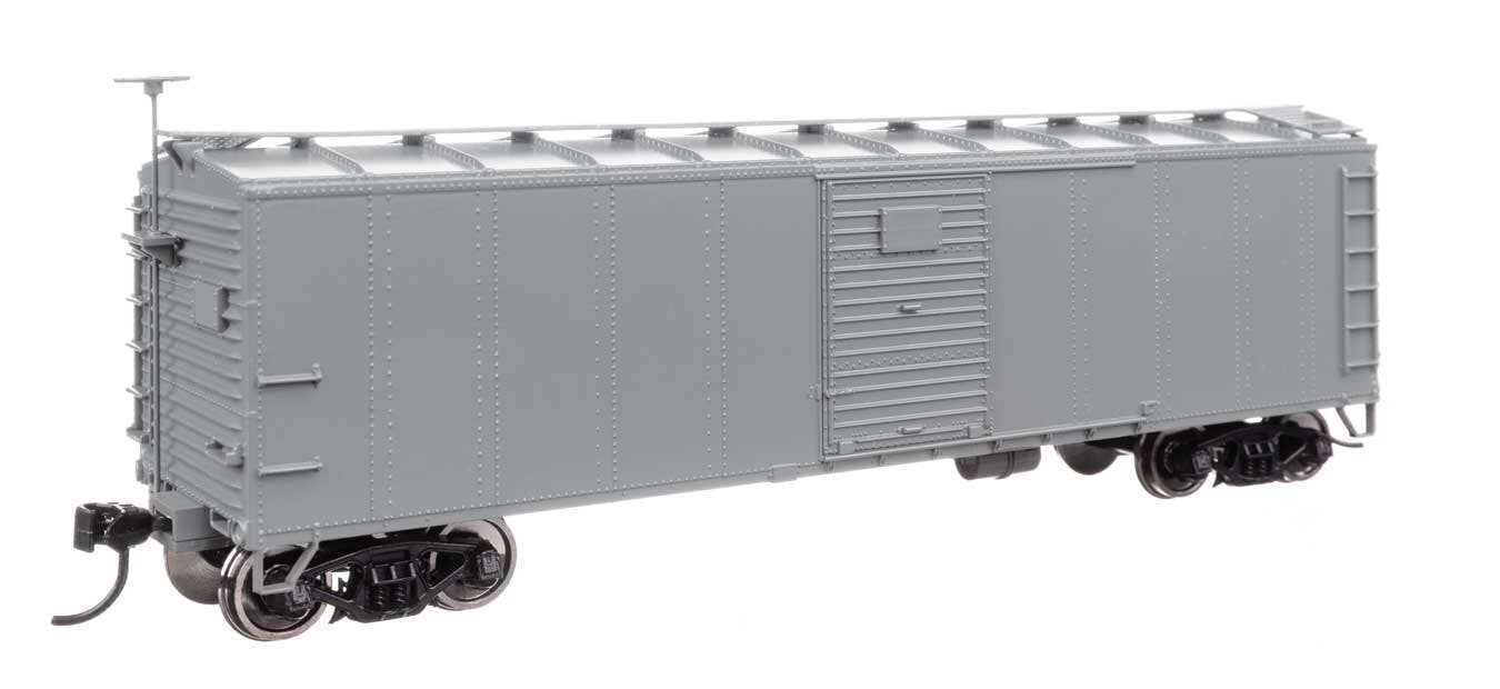 Walthers 910-41050 HO Undecorated 40' Steel Boxcar with Murphy Ends Ready to Run