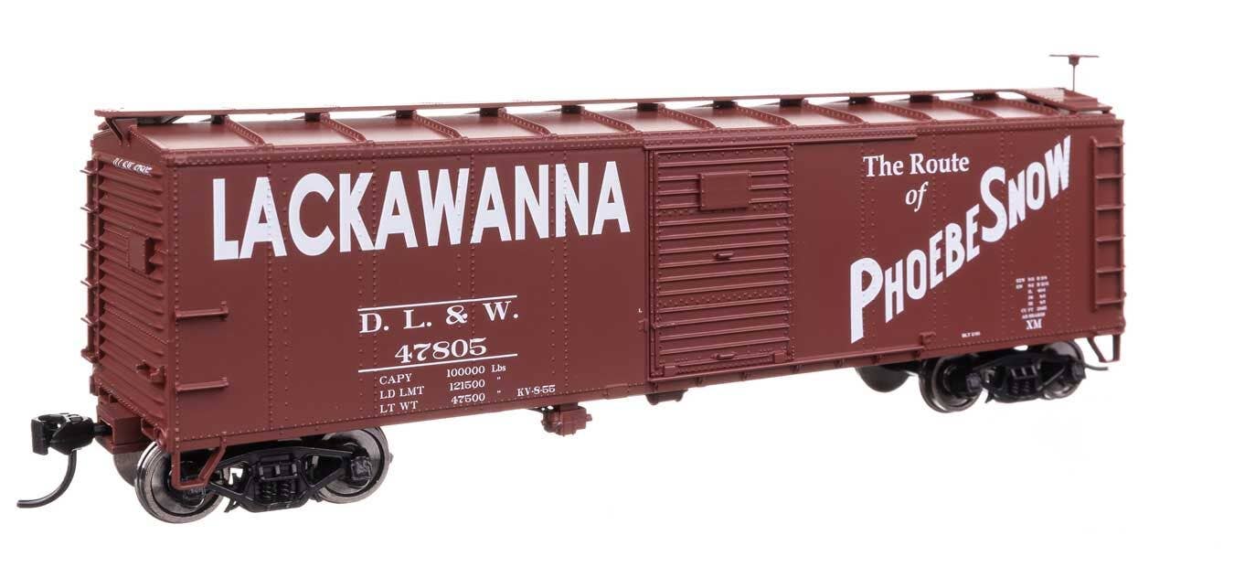 Walthers 910-41053 HO DL&W 40' Steel Boxcar with Murphy Ends Ready to Run #47968