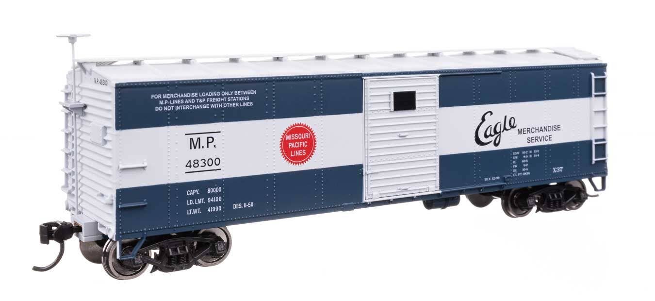 Walthers 910-41054 HO Missouri Pacific 40' Steel Boxcar with Murphy Ends #48300