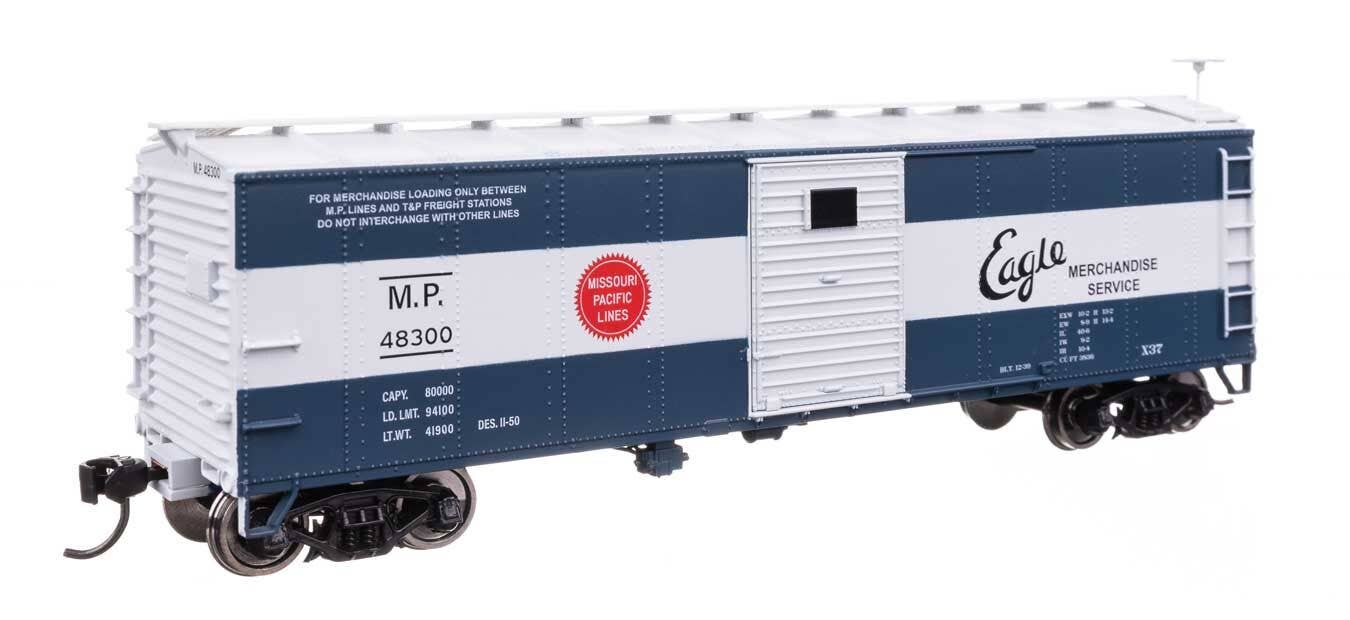 Walthers 910-41054 HO Missouri Pacific 40' Steel Boxcar with Murphy Ends #48300