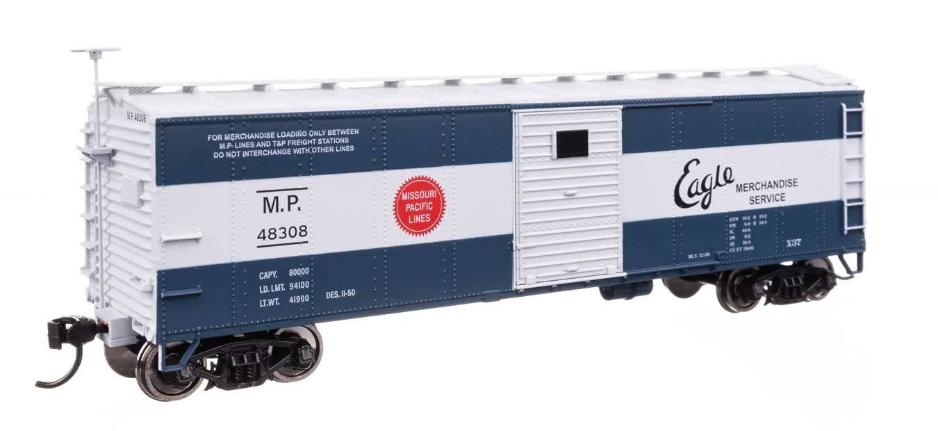 Walthers 910-41056 HO Missouri Pacific 40' Steel Boxcar with Murphy Ends #48308