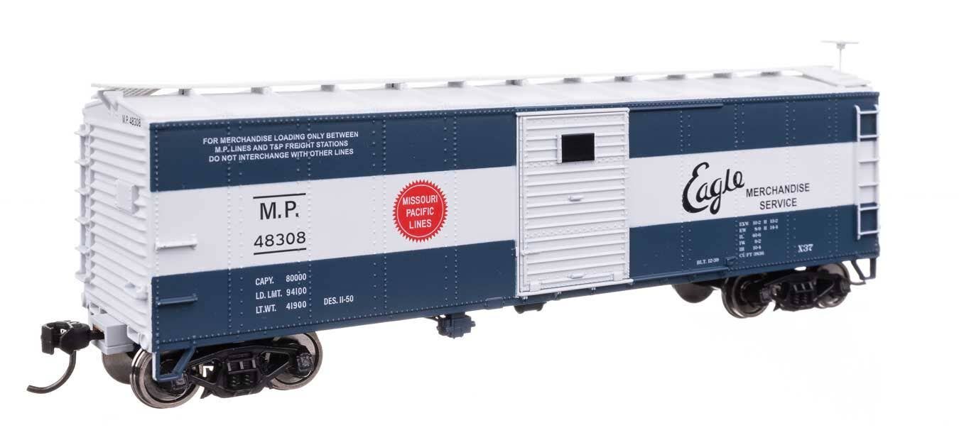 Walthers 910-41056 HO Missouri Pacific 40' Steel Boxcar with Murphy Ends #48308
