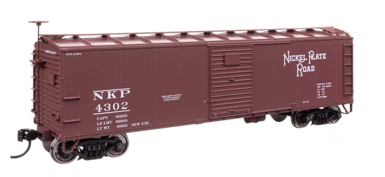 Walthers 910-41060 HO Nickel Plate Road 40' Steel Boxcar with Murphy Ends #4302