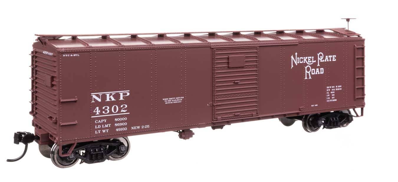 Walthers 910-41060 HO Nickel Plate Road 40' Steel Boxcar with Murphy Ends #4302