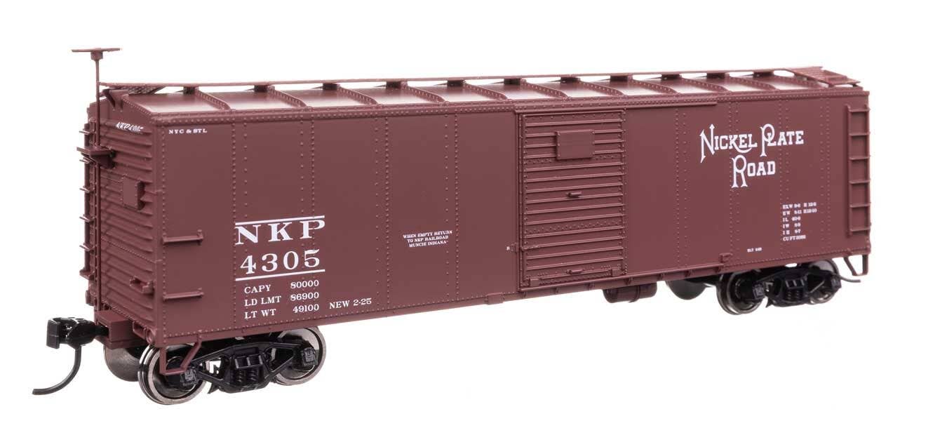 Walthers 910-41061 HO Nickel Plate Road 40' Steel Boxcar with Murphy Ends #4305