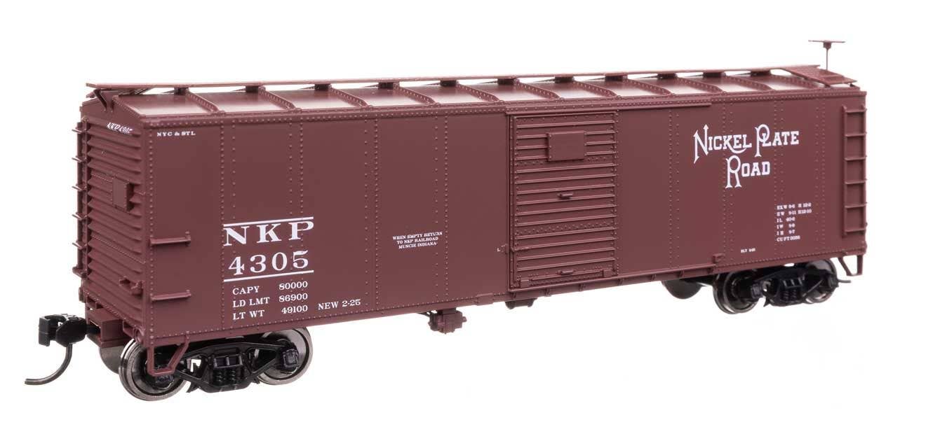 Walthers 910-41061 HO Nickel Plate Road 40' Steel Boxcar with Murphy Ends #4305