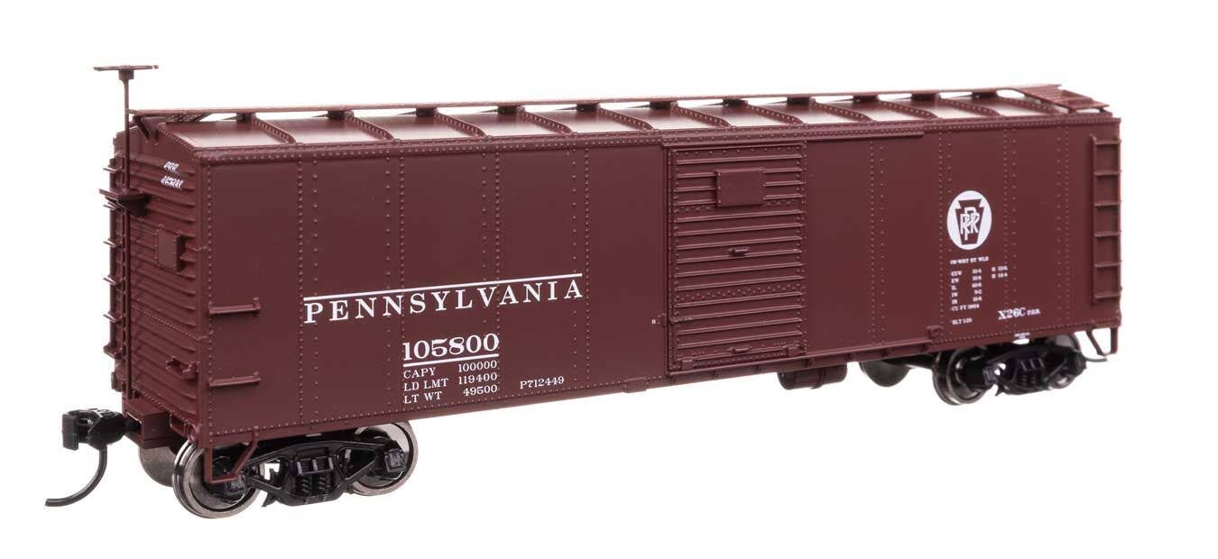 Walthers 910-41066 HO PRR 40' Steel Boxcar with Murphy Ends Ready to Run #105800