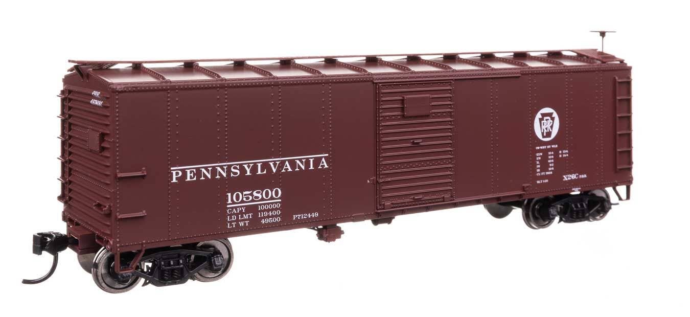Walthers 910-41066 HO PRR 40' Steel Boxcar with Murphy Ends Ready to Run #105800