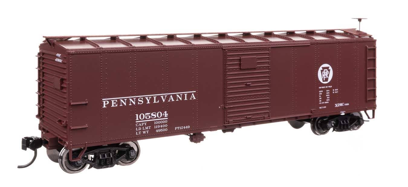Walthers 910-41067 HO PRR 40' Steel Boxcar with Murphy Ends Ready to Run #105804