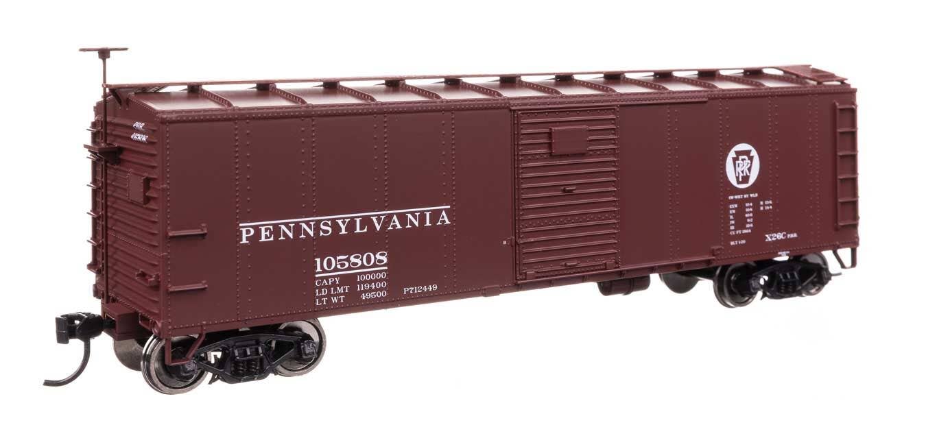 Walthers 910-41068 HO PRR 40' Steel Boxcar with Murphy Ends Ready to Run #105808