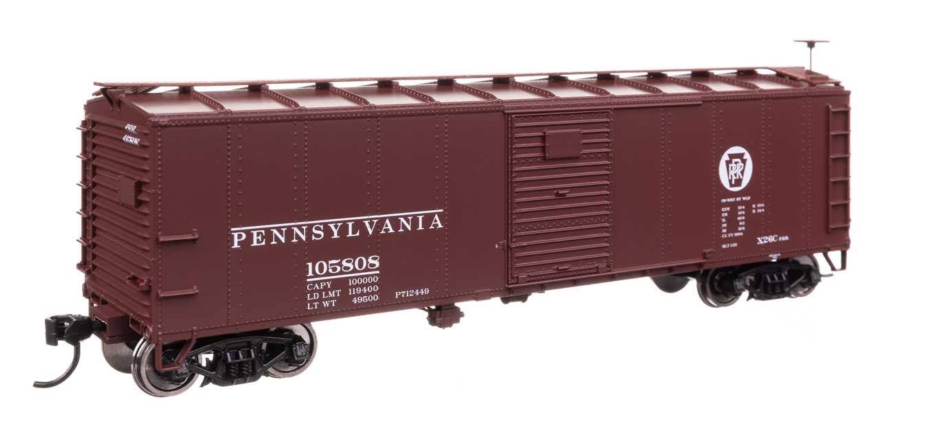 Walthers 910-41068 HO PRR 40' Steel Boxcar with Murphy Ends Ready to Run #105808
