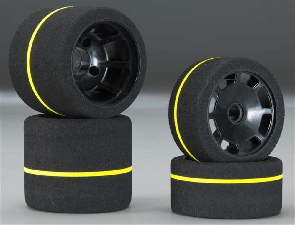Johns Bsr Racing F4004 1:10 White/Gray Spec Combo Tires (Pack of 4)