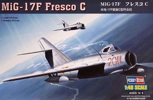 Hobby Boss Models 80334 1:48 MiG-17F Fresco C Military Aircraft Plane Model Kit