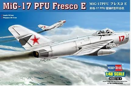 Hobby Boss Models 80337 1:48 MiG-17 PFU Fresco E Military Aircraft Plane Kit