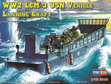 Hobby Boss Models 84817 1:48 WW2 LCM 3 USN Vehicle Landing Craft Plastic Kit