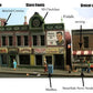 Model Tech Studios JN1053 N Merchant's Row Series #1 Pre-Assembled Kit
