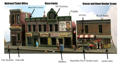 Model Tech Studios JN1053 N Merchant's Row Series #1 Pre-Assembled Kit
