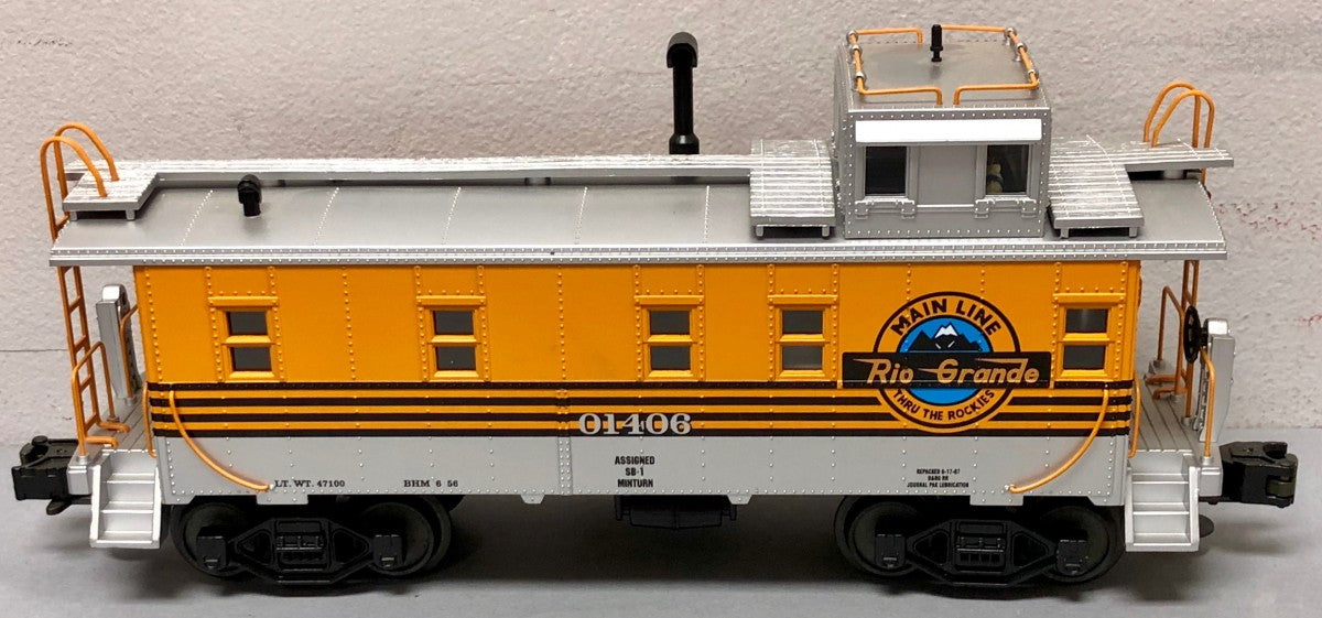 MTH 20-91048 O Gauge Denver Rio Grande Steel Caboose #01406 EX/Box