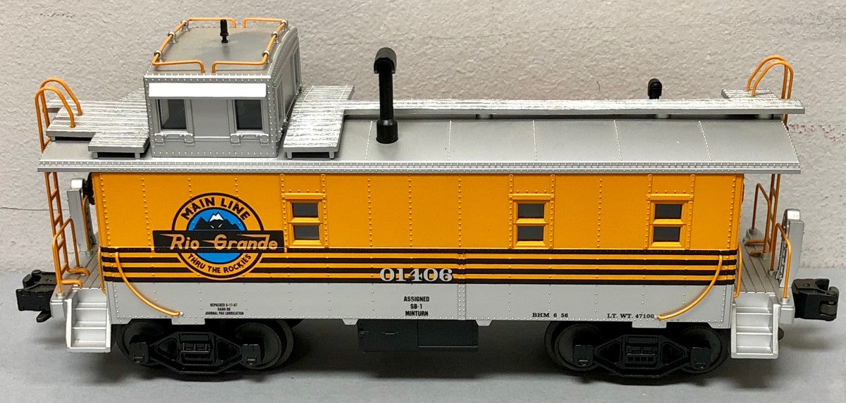 MTH 20-91048 O Gauge Denver Rio Grande Steel Caboose #01406 EX/Box