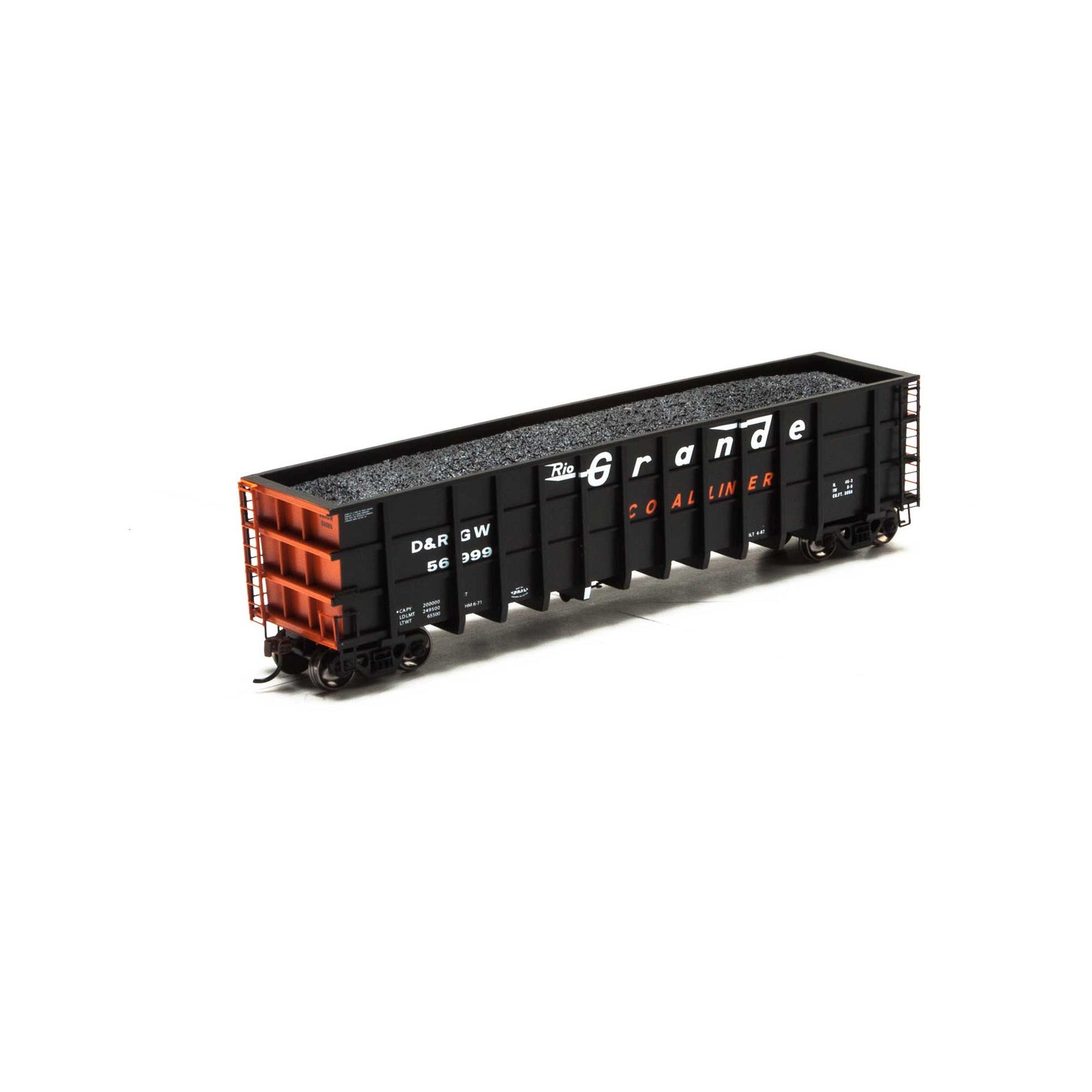 Athearn 97599 HO Denver & Rio Grande Western Thrall High Side Gondola RTR #56999