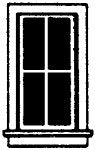 Period Miniatures 2017 N Scale White Metal Windows (Pack of 4)