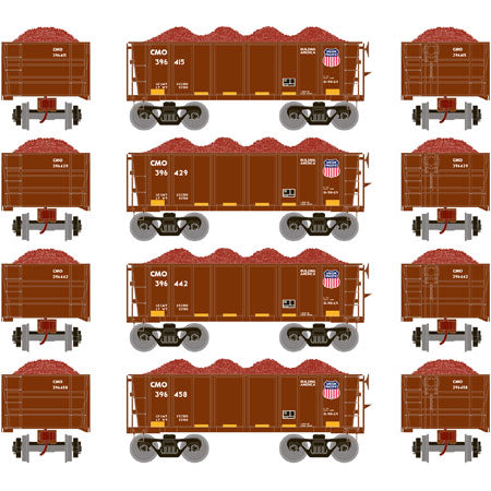 Athearn 97739 HO Union Pacific RTR 26' Ore Car Low Side with Load #2 (4)