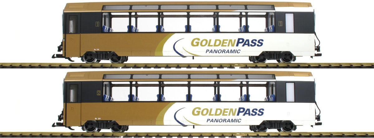 LGB 39666 G Scale MOB Golden Pass Panorama Car Set MT/Box