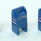 JL Innovative Design 711 HO Blue Custom Post 1955 US Mail Street Boxes