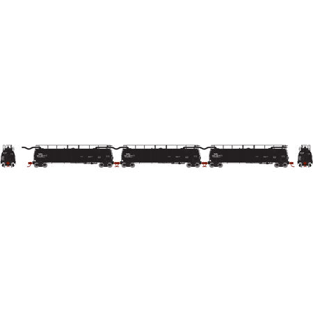 Athearn 14997 N GATX/Late Tank Train Intermediate #2 Set of 3