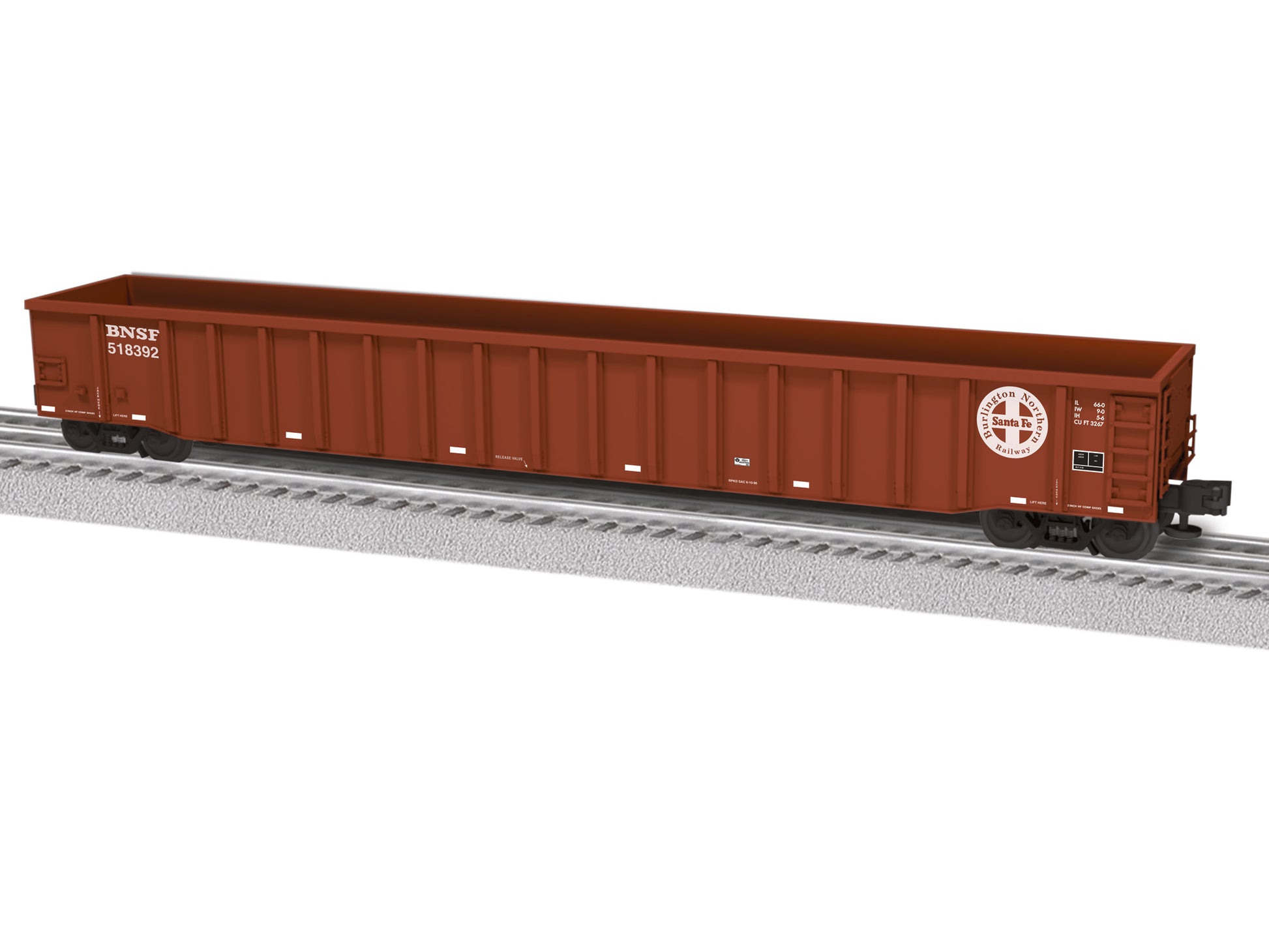 Lionel 6-84583 O BNSF 65' Mill Gondola #518392 LN/Box